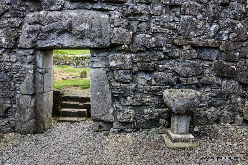 The miraculous 2 ton lintel, as viewed from inside St. Fechin's Church
