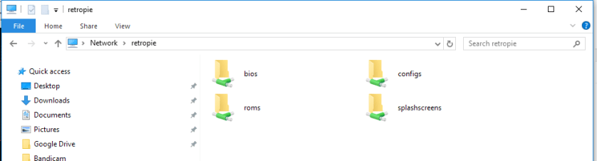 Retropie in Windows Explorer