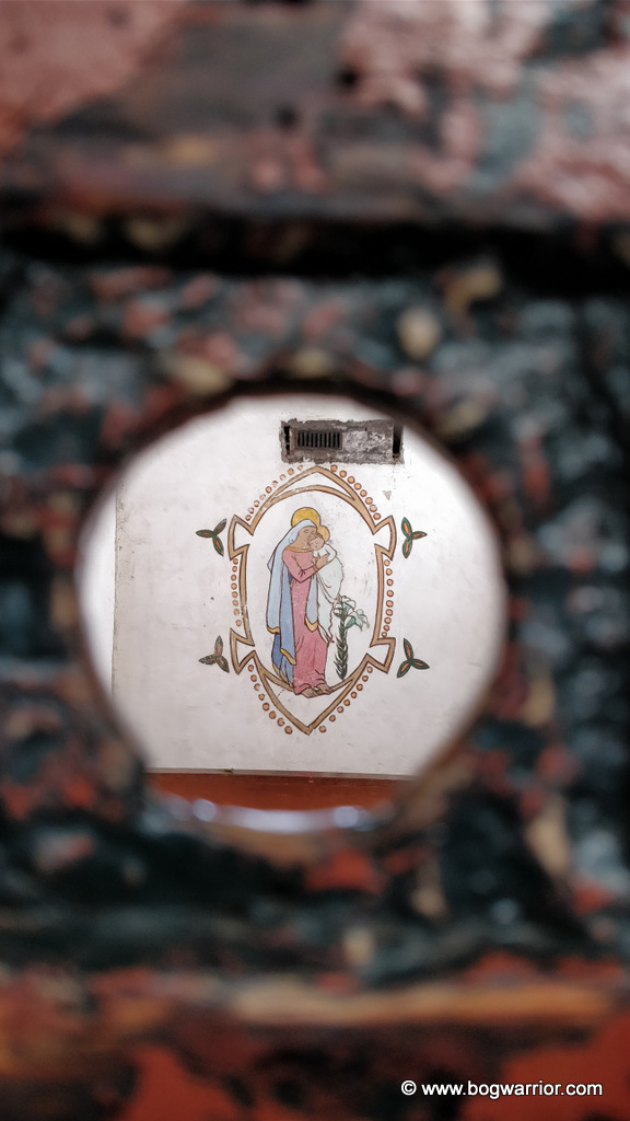 Madonna mural, as painted by Grace Gifford. The widow of Joseph Mary Plunkett