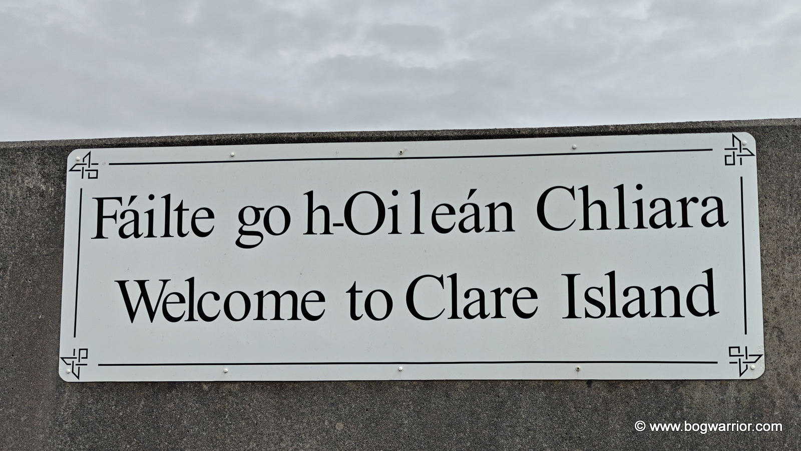 Welcome to Clare Island sign